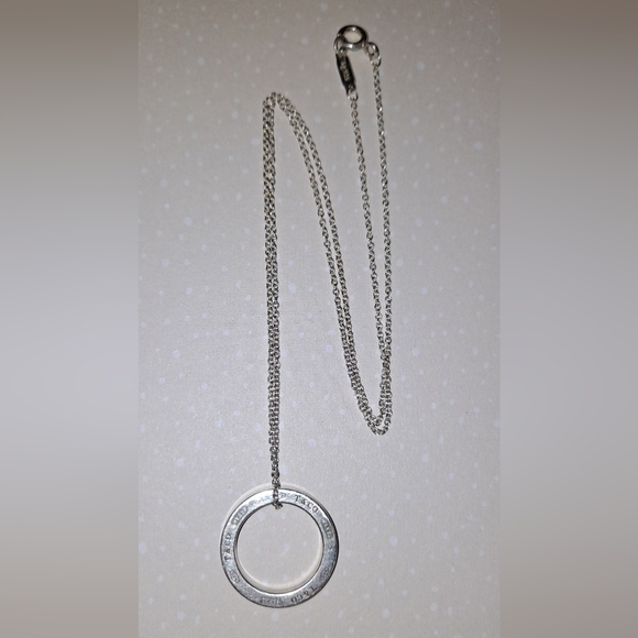 TIFFANY & CO. 1837 Circle Pedant Necklace Silver 925 - Picture 3 of 8